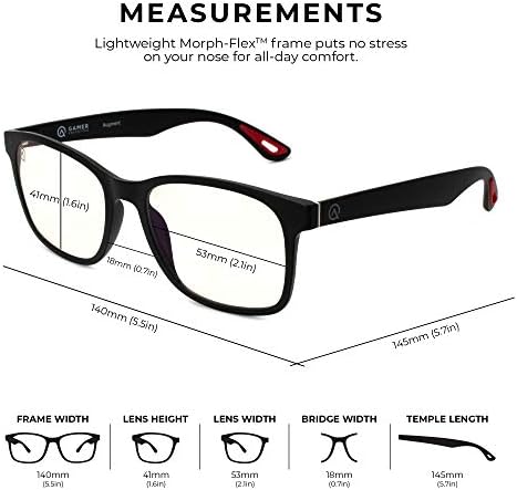 Gamer Advantage Blue Light Glasses - Lightweight, Stylish Gaming Glasses With Blue Light Blocking Lens Technology - (Augment) - Image 6