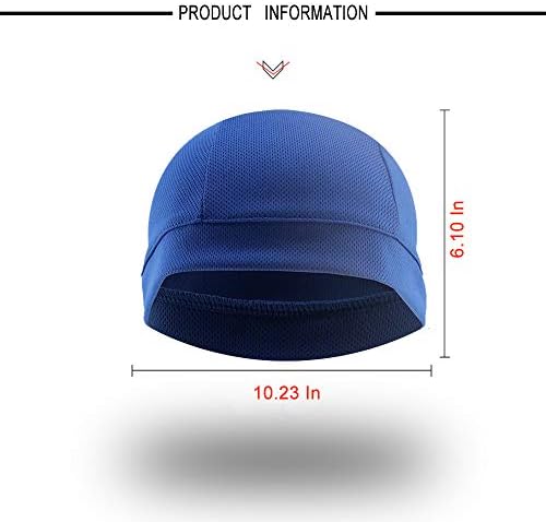 3 Pack Cooling Skull Cap Helmet Liner Sweat Wicking Cycling Running Hat for Men Women - Image 6