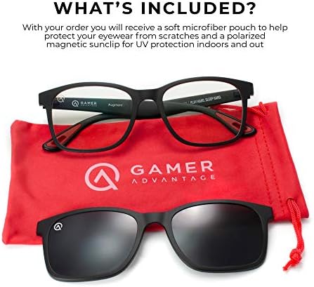 Gamer Advantage Blue Light Glasses - Lightweight, Stylish Gaming Glasses With Blue Light Blocking Lens Technology - (Augment) - Image 9